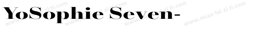 YoSophie Seven字体转换